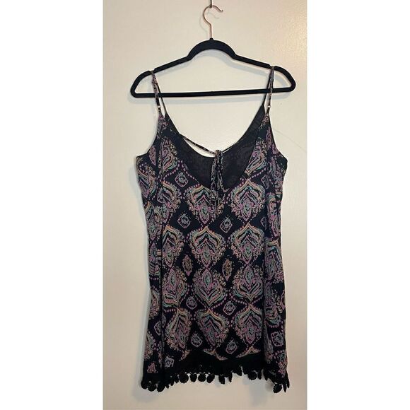 Altar'd State Black Size Medium Low Back Sleeveless Boho mini Dress size L NWT - Picture 12 of 12